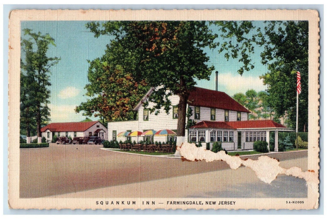1945 Squankum Inn On Main Highway Farmingdale New Jersey NJ Vintage Postcard