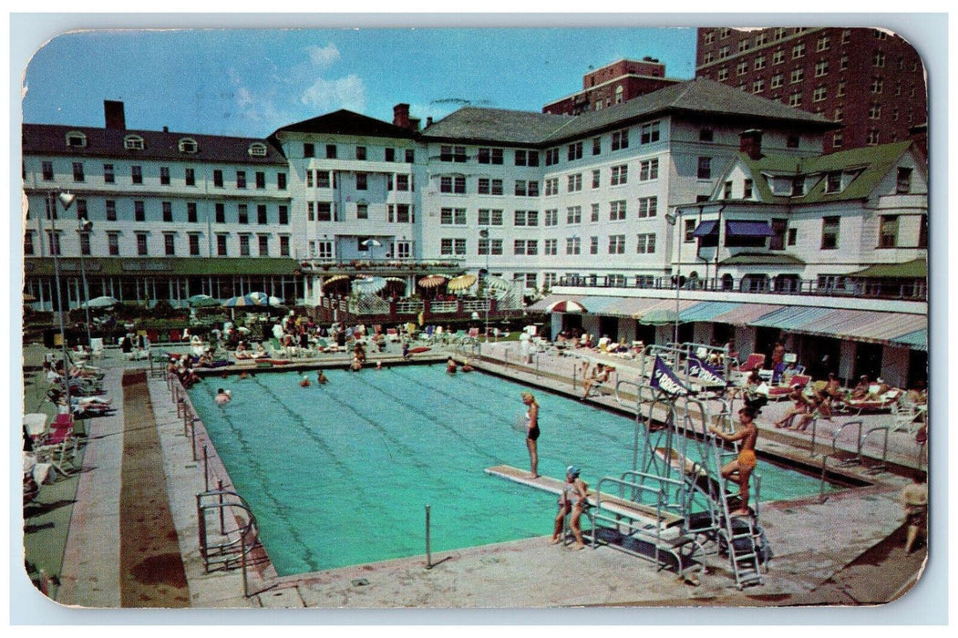 1951 The Brighton Hotel Atlantic City New Jersey NJ Vintage Posted Postcard
