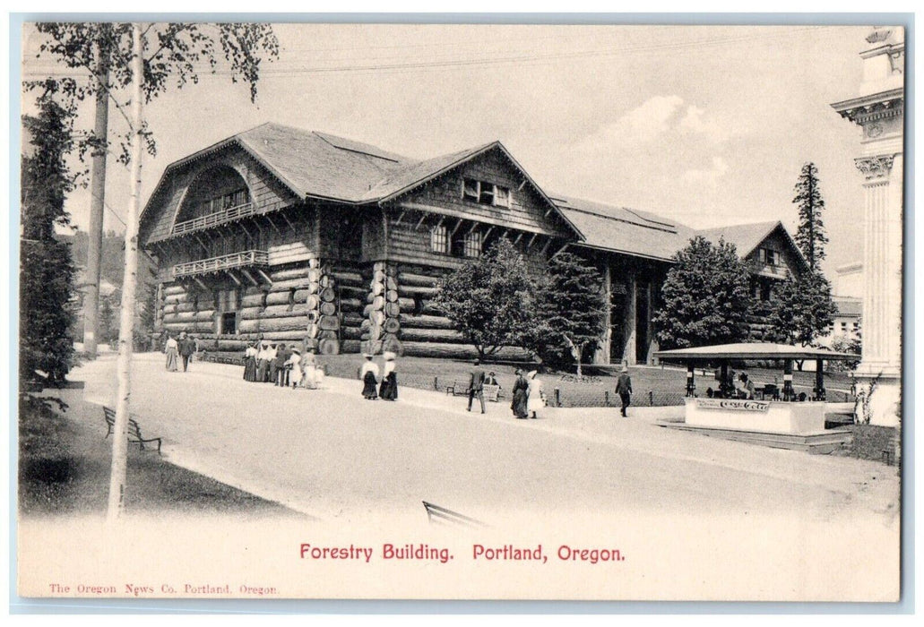 c1905 View Of Forestry Building Exterior Scene Portland Oregon OR Postcard