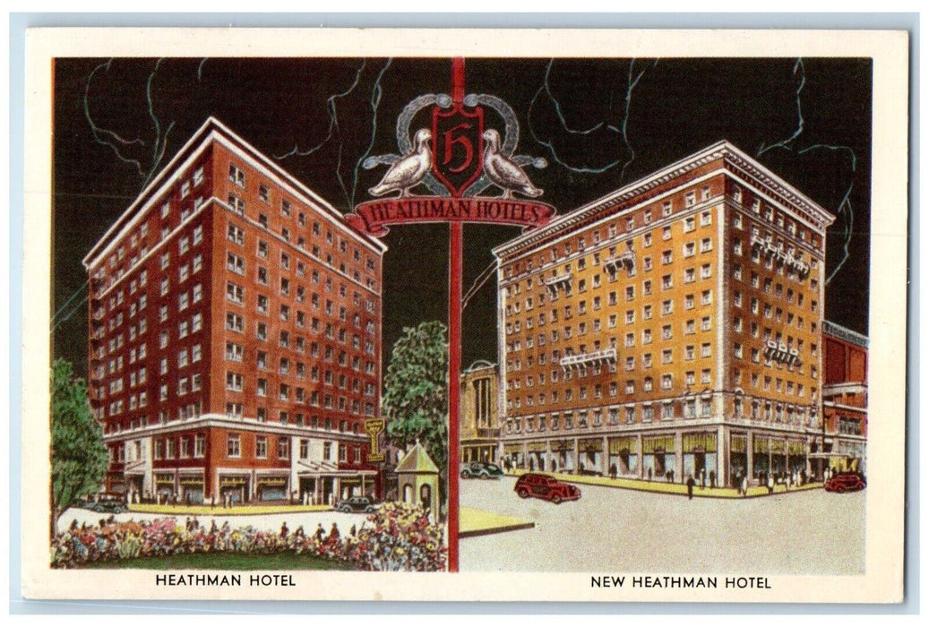 View Of New Heathman Hotel Building Exterior Scene Portland Oregon OR Postcard