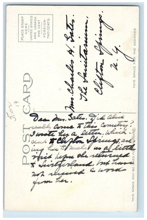 c1910 St. Peter's Church Morristown New Jersey NJ Antique Posted Postcard
