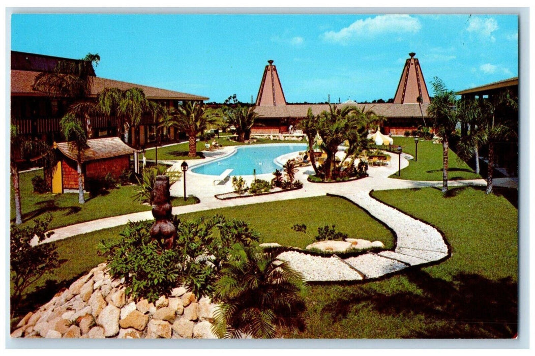 c1960 Tahitian Gardens Midway Tarpon Springs New Port Richey Florida FL Postcard