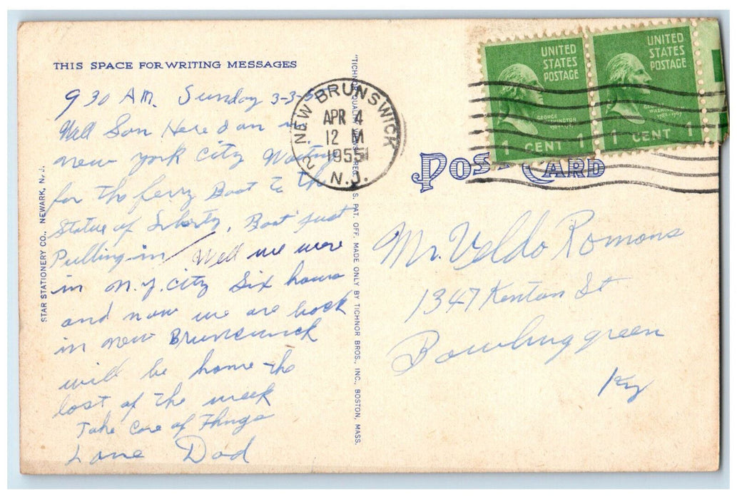 1955 Secluded Among The Surf Rocks at Asbury Park New Jersey NJ Vintage Postcard