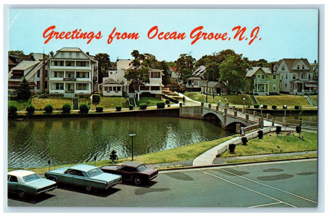 c1960's Emery Street Bridge Greetings from Ocean Grove New Jersey NJ Postcard