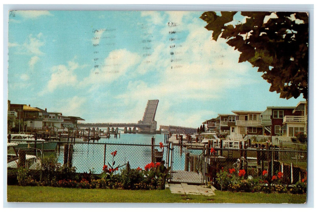 1970 View of the Drawbridge on the Way to Ocean City New Jersey NJ Postcard