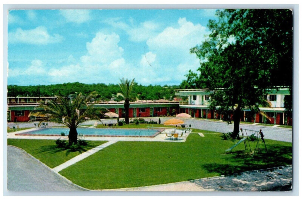 1961 Southernaire Motel Swimming Pool Restaurant Tallahassee Florida FL Postcard