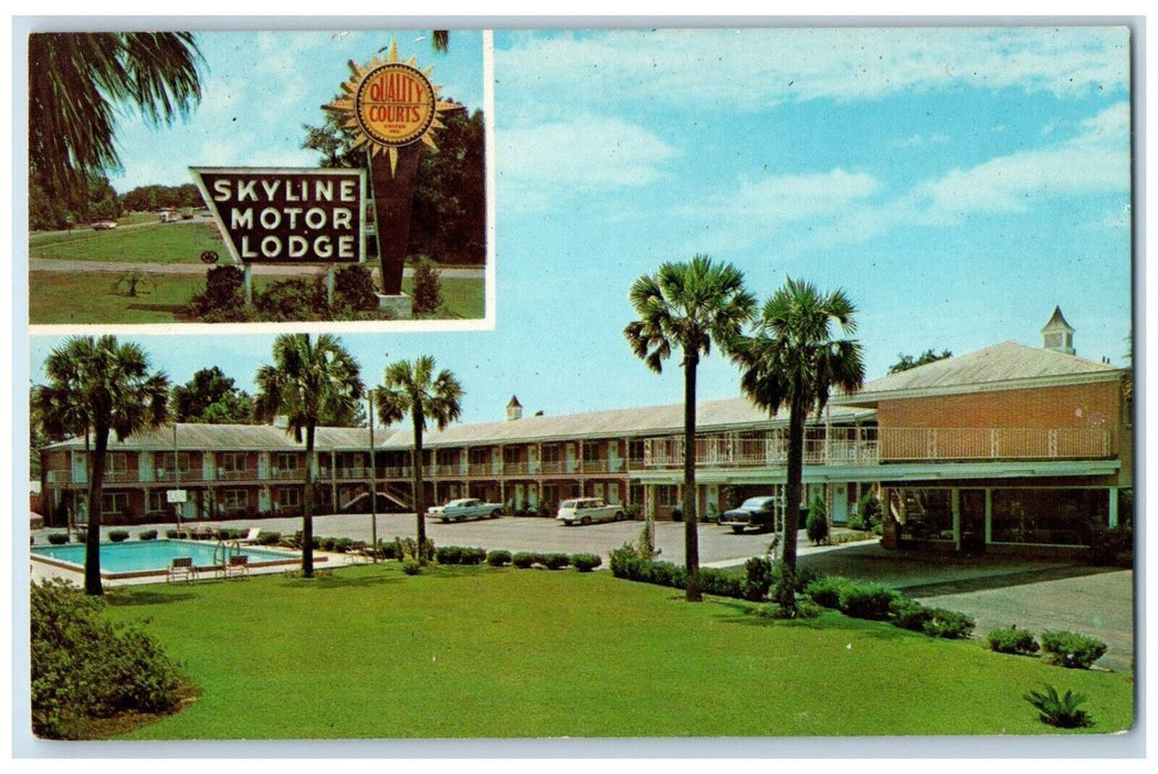 c1960 Skyline  Motor Lodge West Tennessee Street Tallahassee Florida FL Postcard