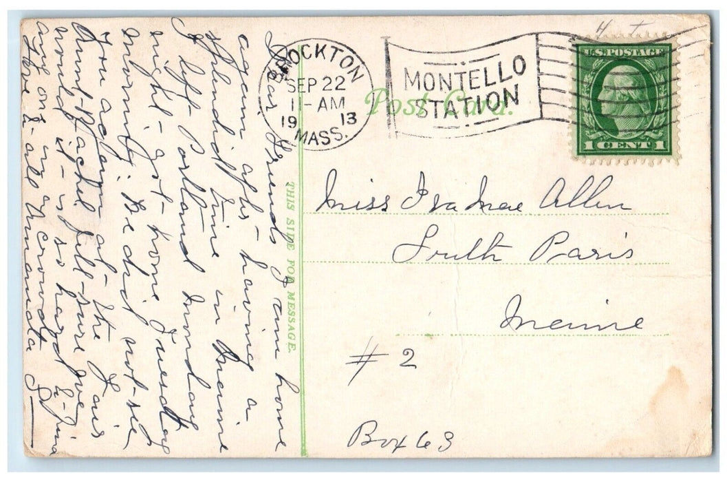 1913 Churchill Alden Shoe Factory Campello Brockton Massachusetts Mass Postcard