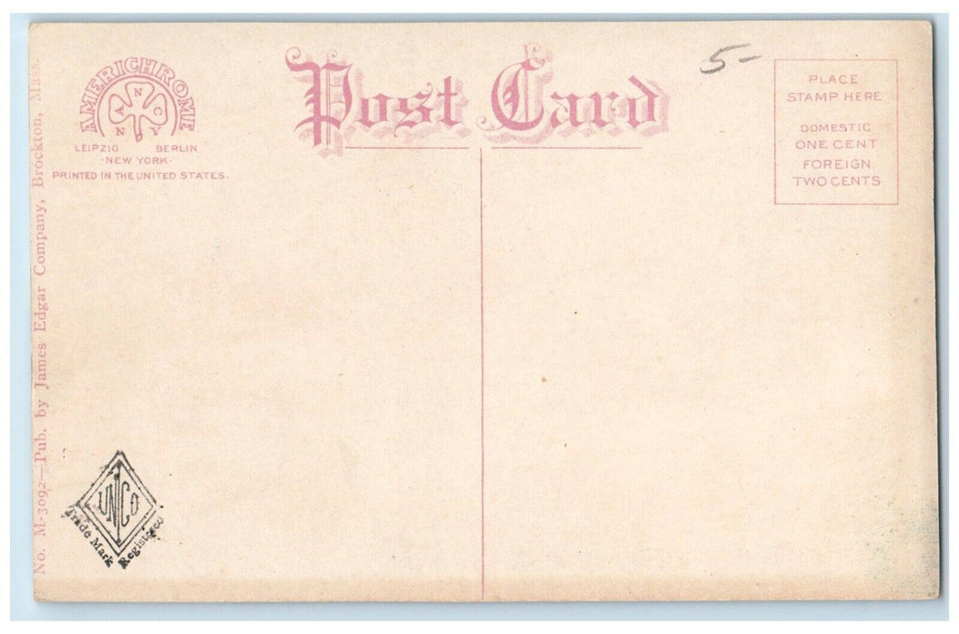 c1910 Baptist Church Chapel Brockton Massachusetts MA Vintage Antique Postcard