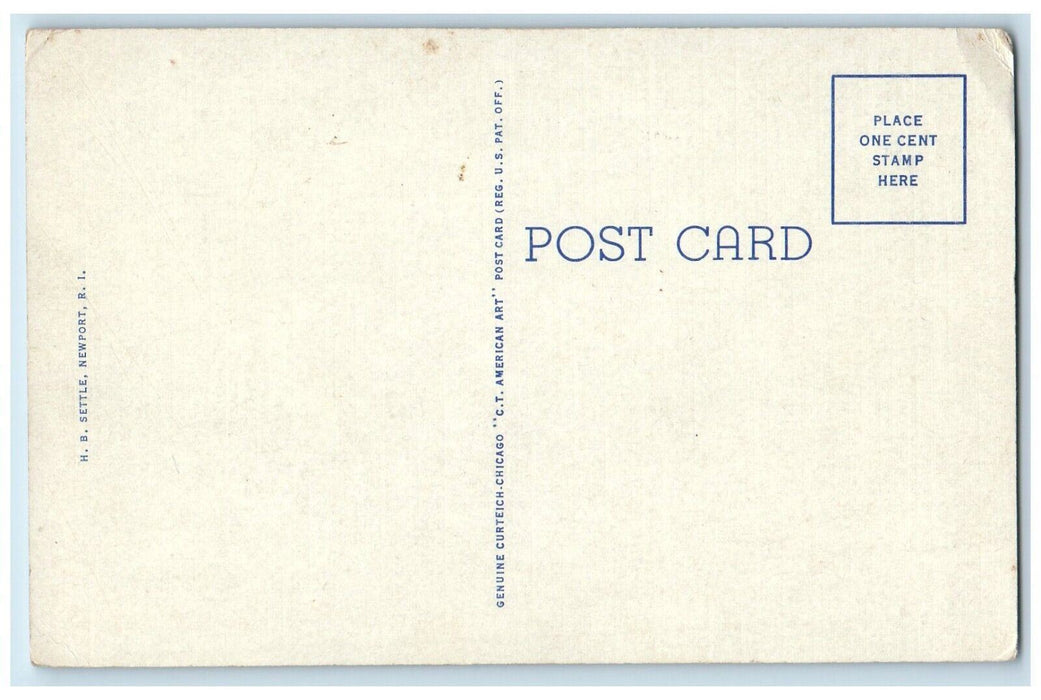 Boat Landing Of Commodore James Estate And Marion Estate Newport RI Postcard