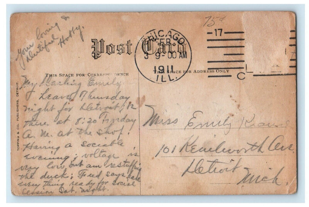 1911 Anti Tariff Political Advertising Women's Stockings Humor Chicago Postcard