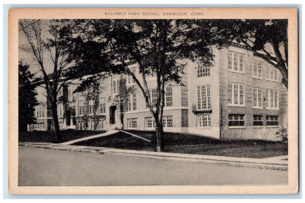 c1940's Killingly High School Danielson Connecticut CT Vintage Postcard