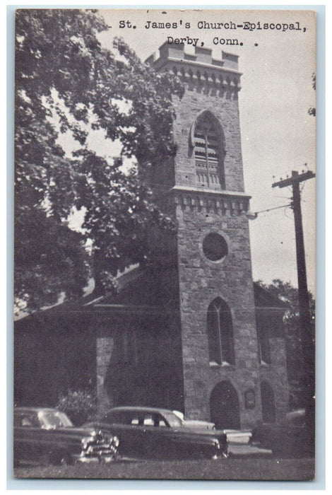 c1950's St. James's Church Episcopal Darby Connecticut CT Vintage Postcard