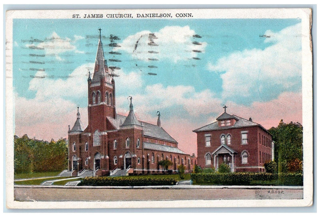 1943 St. James's Church Danielson Connecticut CT Vintage Posted Postcard