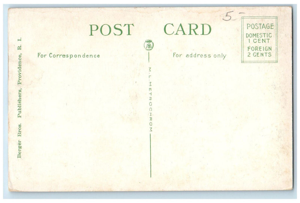 c1910 High School Entrance Danielson Connecticut CT Antique Unposted Postcard