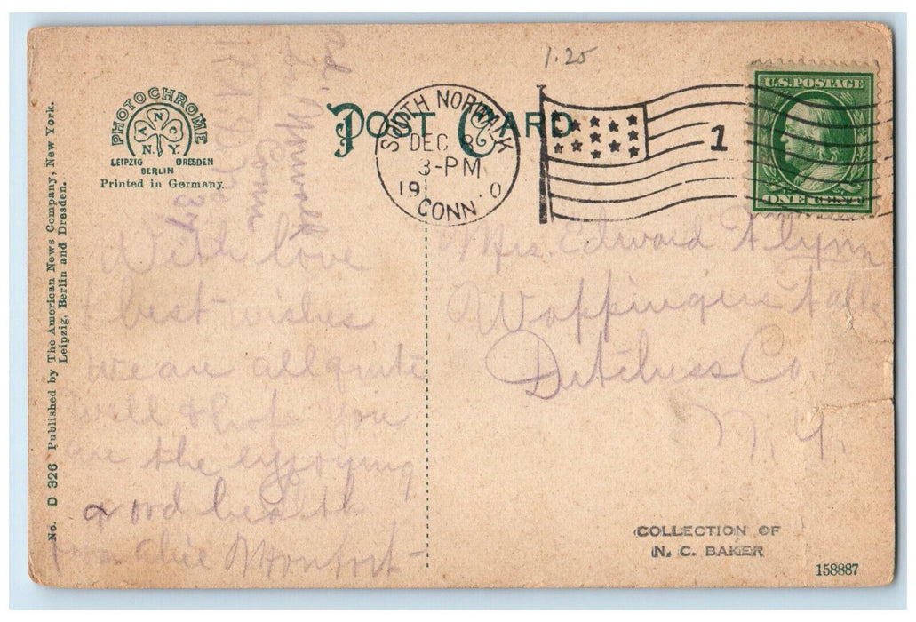 1910 St. Peter's RC Church Danbury Connecticut CT Antique Posted Postcard