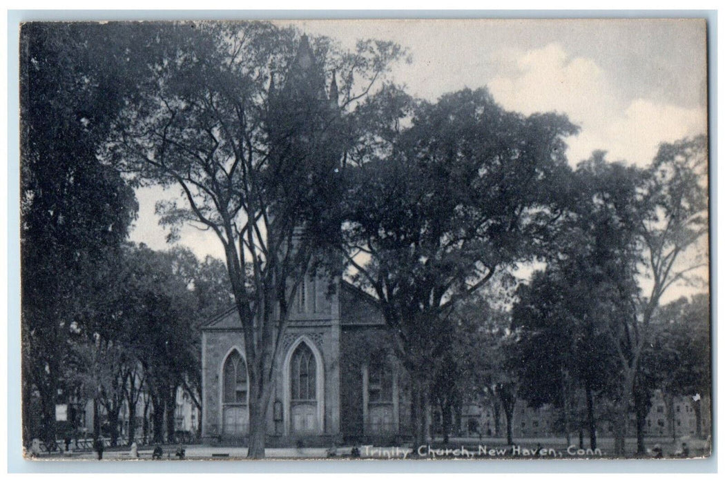 1909 Trinity Church New Haven Connecticut CT Posted Antique Postcard