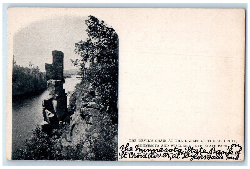 The Devil's Chair Dalles St. Croix Minnesota Wisconsin Interstate Park Postcard