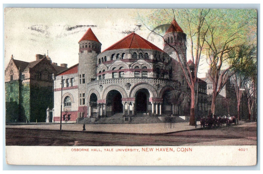 1908 Osborne Hall Yale University New Haven Connecticut CT Antique Postcard
