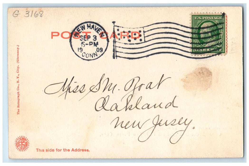 1909 Scene in West Rock Park New Haven Connecticut CT Antique Postcard