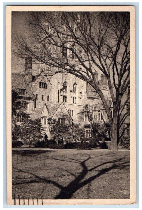 1937 Wrexham Tower of Saybrook College American Scene New Haven CT Postcard