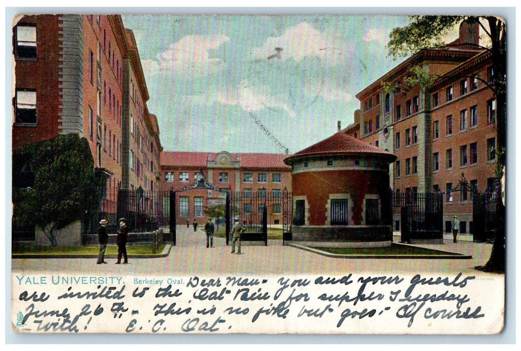 1906 Berkeley Oval Yale University New Haven Connecticut CT Tuck Art Postcard
