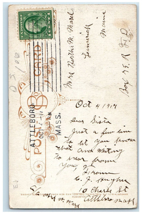 1917 I'm Making Friends In Attleboro Massachusetts MA Antique Posted Postcard