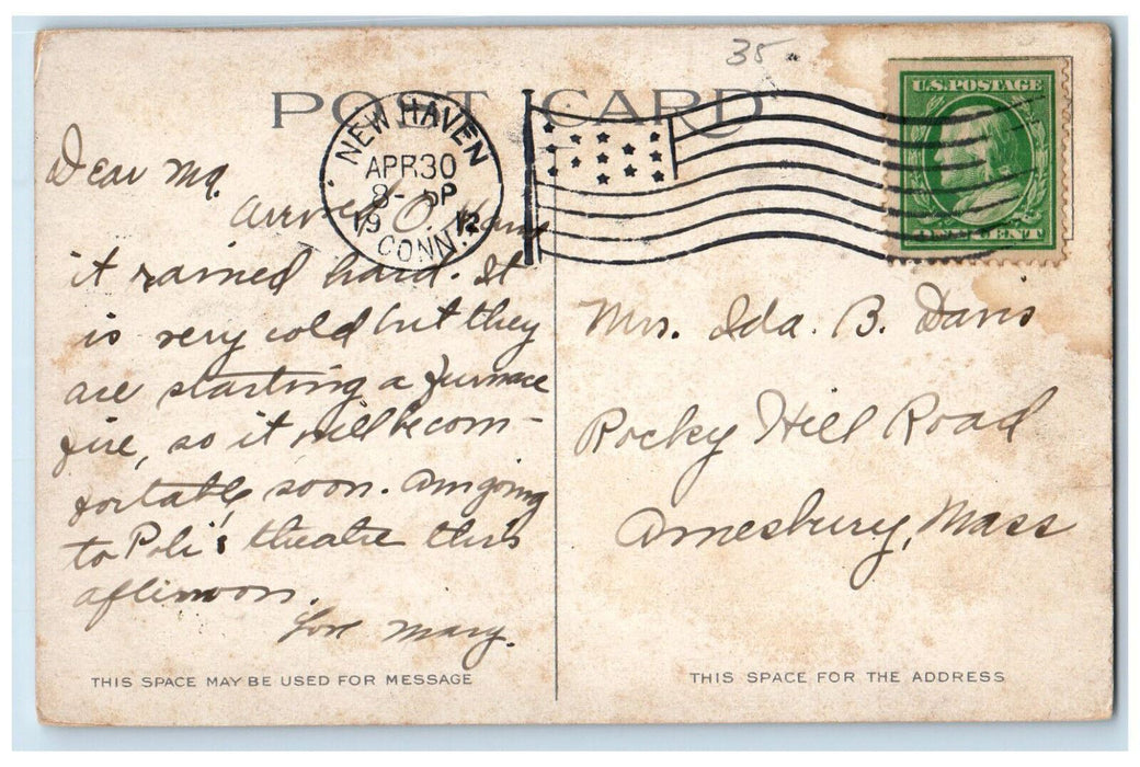 1912 Osborn Hall Yale University New Haven Connecticut CT Antique Postcard