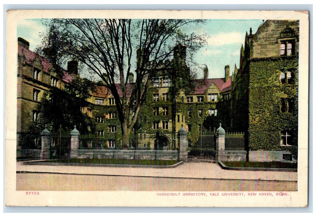 1911 Vanderbilt Dormitory Yale University New Haven Connecticut CT Postcard