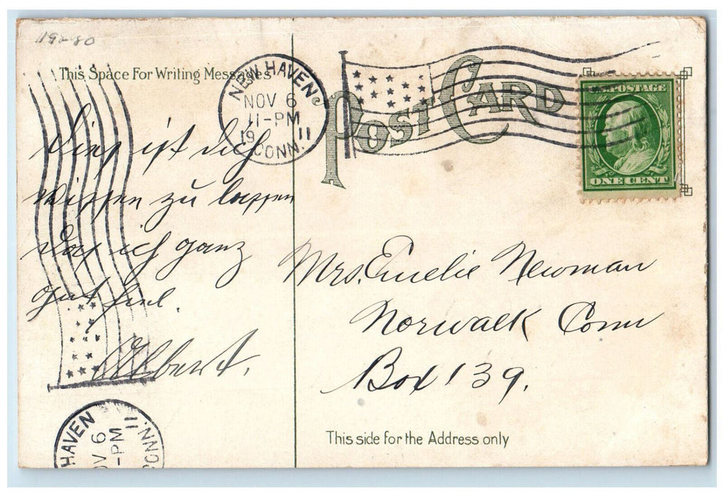 1911 Vanderbilt Dormitory Yale University New Haven Connecticut CT Postcard