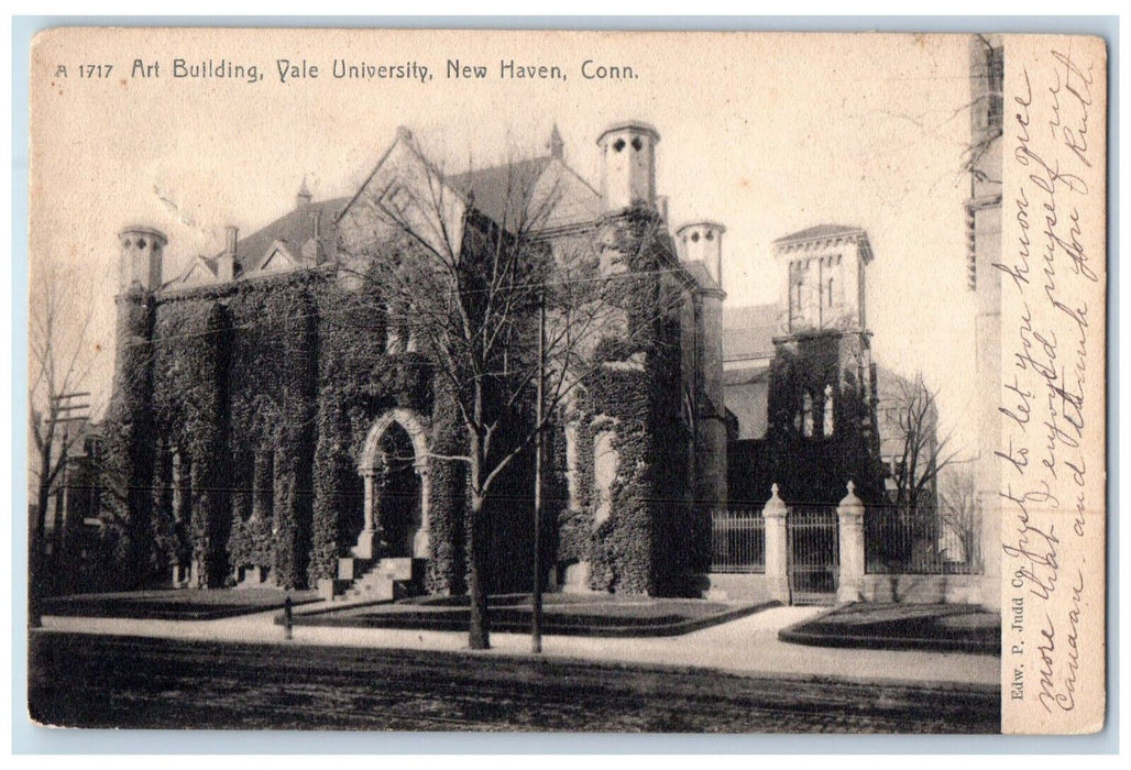 1906 Art Building Yale University New Haven Connecticut CT Antique Postcard