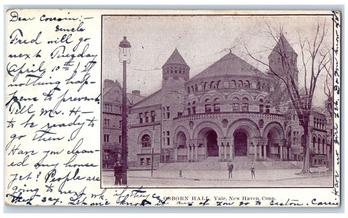 1906 Osborn Hall Yale University New Haven CT American Art Works Postcard