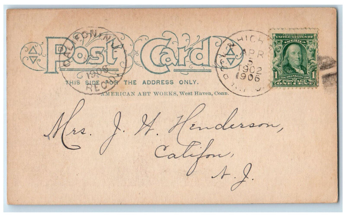 1906 Osborn Hall Yale University New Haven CT American Art Works Postcard