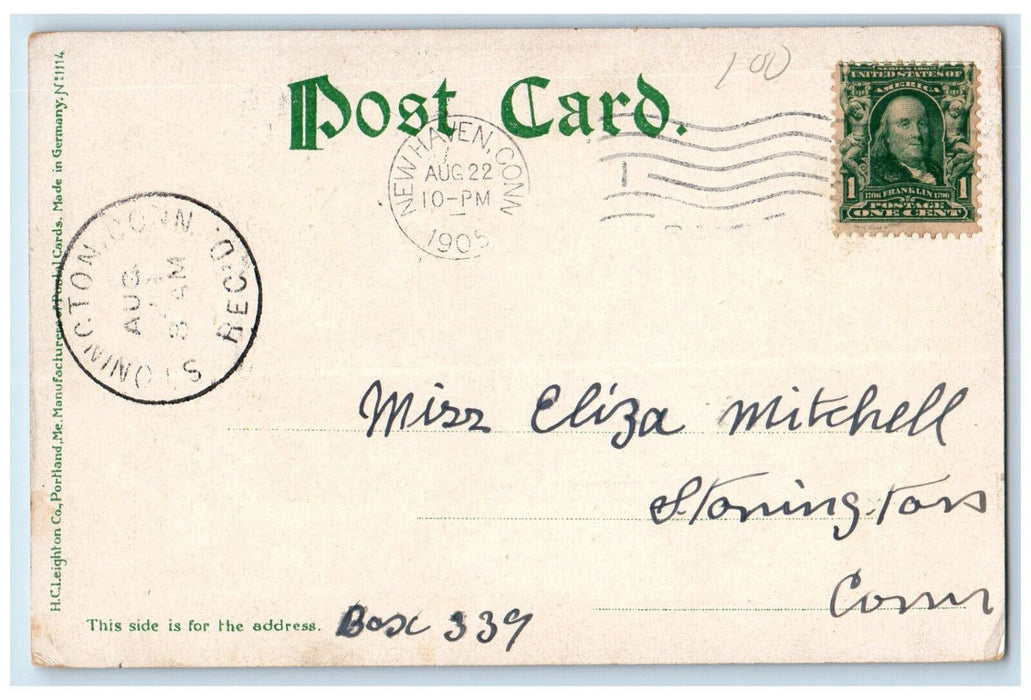 1905 Old South College Yale University New Haven Connecticut CT Antique Postcard