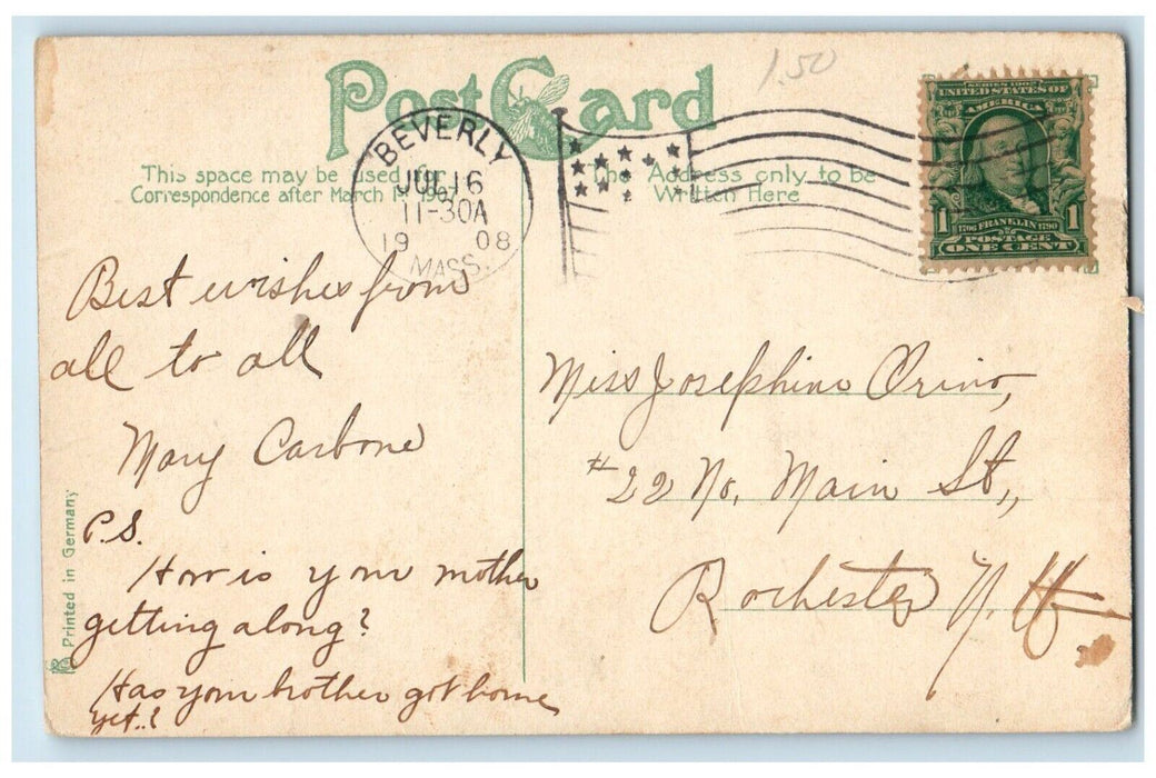 1908 United Shoe Machinery Co Rail Plant Beverly Massachusetts Vintage Postcard