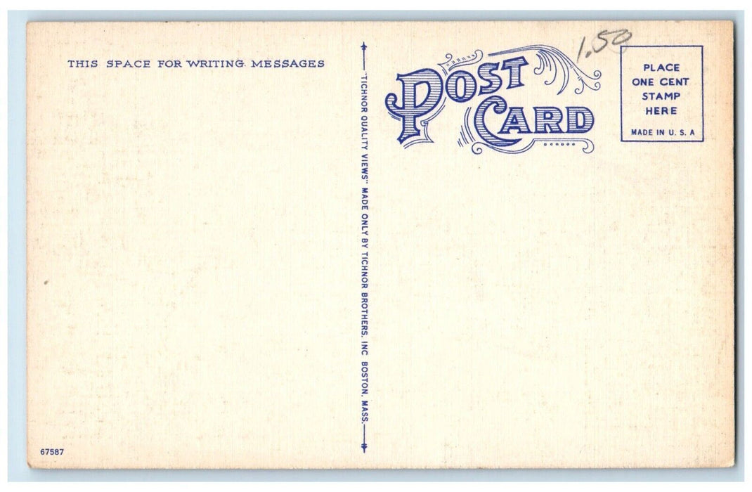 c1940 Cabot Street First Church Sunday School Beverly Massachusetts MA Postcard