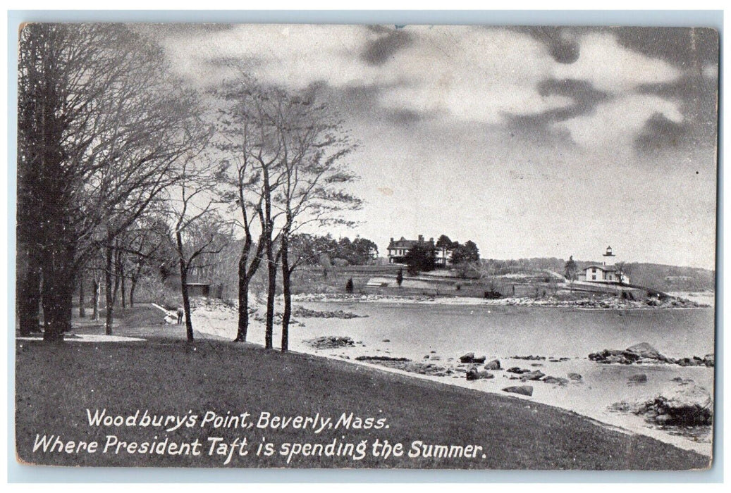 c1910 Woodbury Point Where President Taft Summer Beverly Massachusetts Postcard