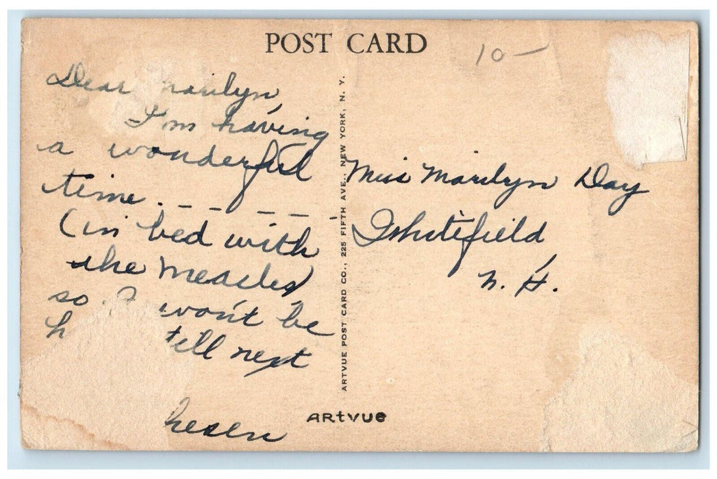c1940 Pioneer Valley Motel Routes US Bernardston Massachusetts Vintage Postcard