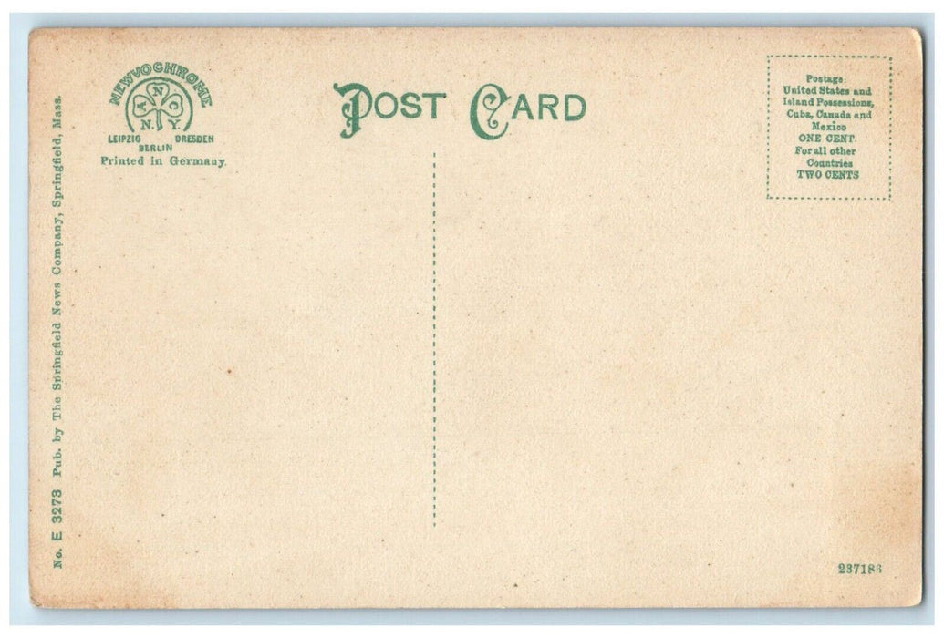 c1910 Post Office Row Street Belchertown Massachusetts Vintage Antique Postcard