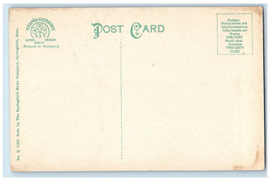 c1910 Common Street Sidewalk Belchertown Massachusetts Vintage Antique Postcard