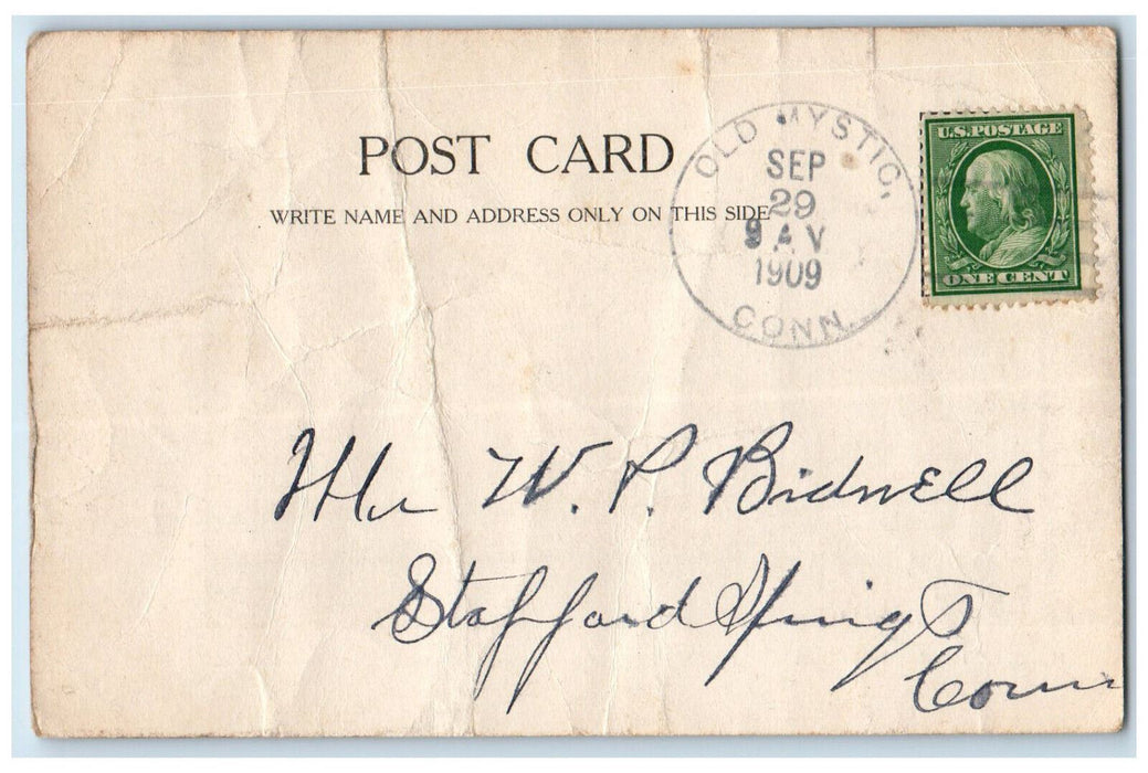 1909 Hoxie House Old Mystic Connecticut CT Antique Posted HD Utley Postcard