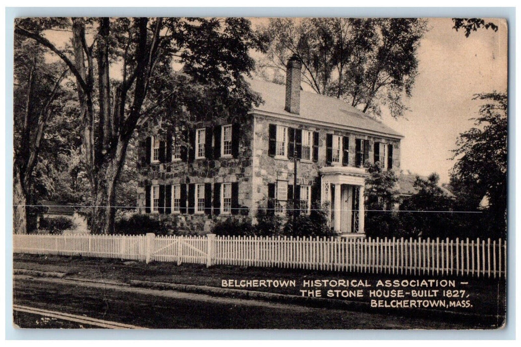 1959 Stone House Build Belchertown Historical Association Massachusetts Postcard