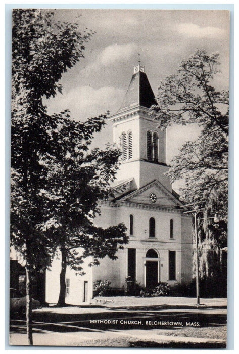 c1940 Methodist Church Chapel Belchertown Massachusetts Vintage Antique Postcard