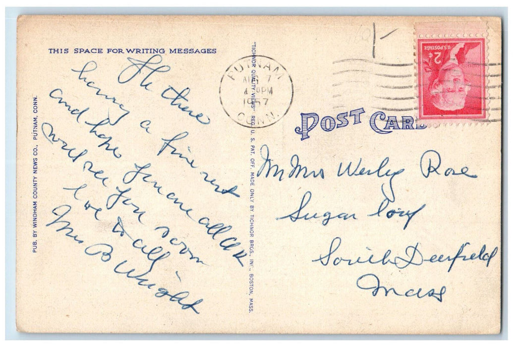 1957 Multiview Greetings from Annhurst College Putnam Connecticut CT Postcard