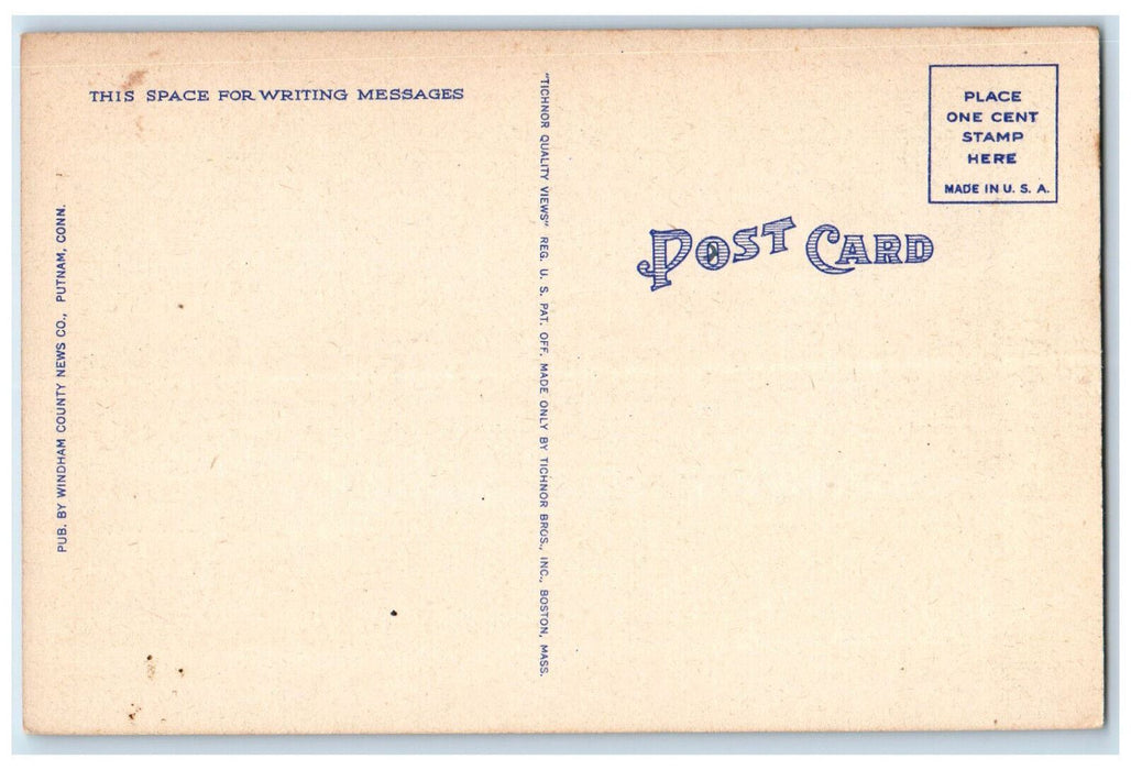 c1940's High School State Trade School Putnam Connecticut CT Vintage Postcard