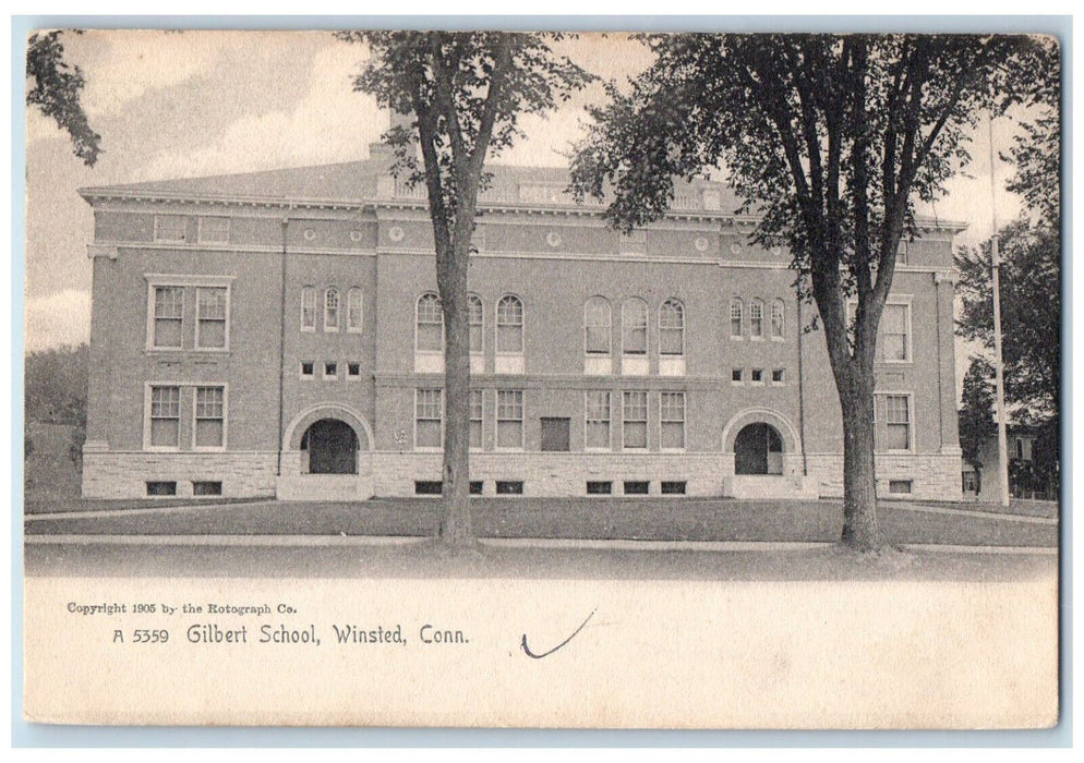 c1905 Gilbert School Winsted Connecticut CT Antique Unposted Postcard