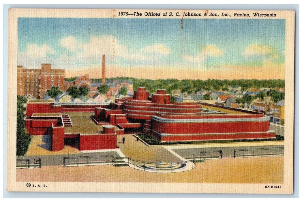 The Offices Of S.C Johnson & Son INC Exterior Scene Racine Wisconsin WI Postcard