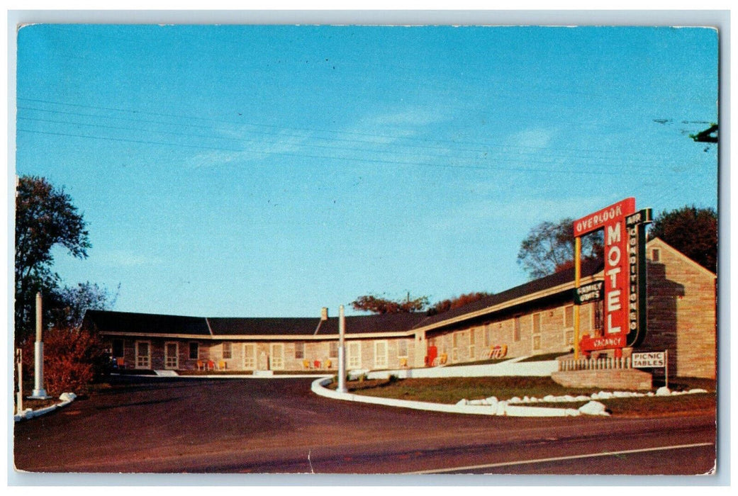 1950 Overlook Motel East of Charlottesville Virginia VA Vintage Postcard