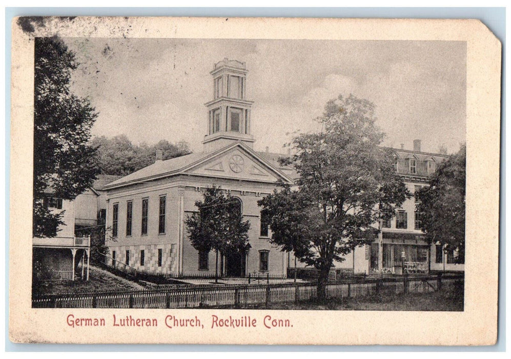 c1910 German Lutheran Church Rockville Connecticut CT Unposted Postcard