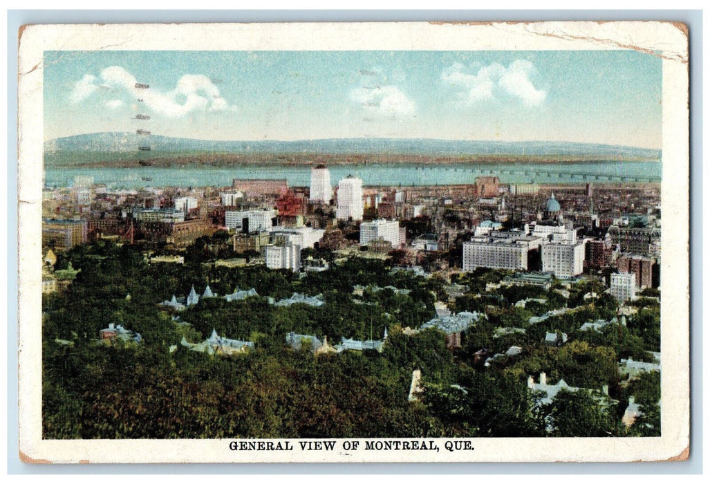 1932 General View of Montreal Quebec Canada Vintage Posted Postcard